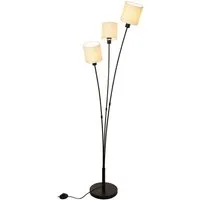 OTTO home Stehlampe Avveline, ohne Leuchtmittel, Stehlampe, 3-flammig mit Leinenschirmen, 148 cm hoch
