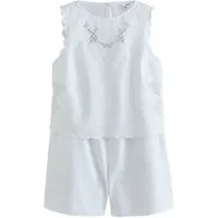 Next Playsuit 2-in-1-Playsuit mit Cutwork (2-tlg)