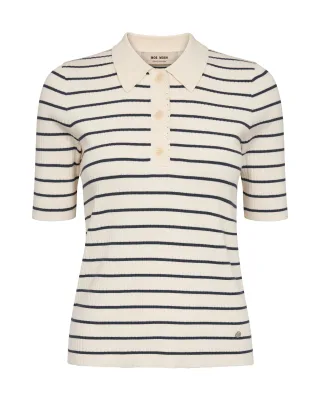 MOS MOSH - MMCaliz Stripe SS Knit salute navy - Gr. - S