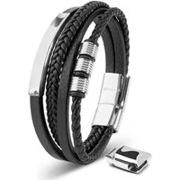 SERASAR Lederarmband Leder Herrenarmband "Brave" (Klassisch, elegant, casual, 1-tlg), aus Echtleder, Länge durch extra Glied verstellbar