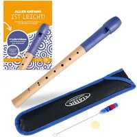 Classic Cantabile Blockflöte Pivella C-Sopran Blockflöte - Aus Ahornholz mit Kopf aus Kunststoff Sopran barock