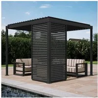 Mirador Pavillonseitenteil 1/3 Feste Lamellenwand 0.93m, 1-tlg, Lamellenwand für Mirador 80/88S Pergola Anthrazit