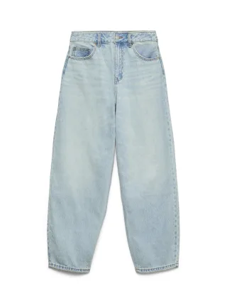 VERO MODA - VMBILLIE HR BARREL ANK JEANS LI3146 NOOS light blue denim - Gr. - 26/30