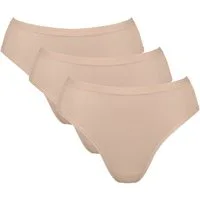 sloggi Tai-Slip GO Daily Cotton (3er Pack) Glanz-Effekt Details, hoher Beinausschnitt, weich, elastisch
