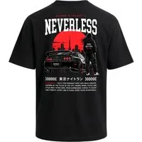 Neverless Oversize-Shirt Herren T-Shirt - Japan Design Tokyo Drift - Oversized Relaxed Fit mit Print