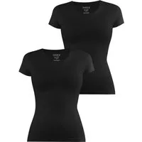 Janice Kurzarmshirt 2 x Damen T-Shirt Nysa Figurbetontes Shirt aus Baumwolle