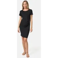 Rayshyne Shirtkleid PM41 (Modisches Longshirt, Shirtkleid für den Sommer mit seitlicher Raffung) Seitliche Raffung, Elastisch, Leicht
