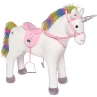 Pink Papaya Stehpferd Spielpferd zum Reiten für Kinder 65 / 75 cm Plüschpferd, Kuscheliges Stehpferd für Kinder, handgefertigt
