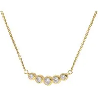 Glizz Goldkette GL8811, Damen-Halskette Gold 333/8K Zirkonia-Collier