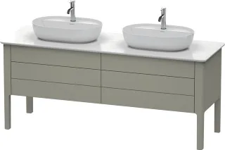 Duravit Luv Konsolenwaschtischunterbau bodenstehend Stein Grau Seidenmatt 1733x570x743 mm - LU9567B9 LU9567B9292