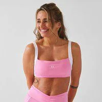 MP Damen X Tatiana Contrast Twist Back Sport-BH - Pretty Pink - XS