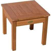 Spetebo Gartentisch Eukalyptus Beistelltisch im Teak Look - 40 cm (Packung, 1-St., Gartentisch klein), kleiner Gartentisch aus Massivholz