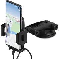 Wicked Chili Smartphone-Halterung KFZ Handy Halterung für Samsung Galaxy S20 S10+ M30, (1er Set, 1-tlg., 2in1 Halterung für Windschutzscheibe und Armaturenbrett / mit Kabelhal)