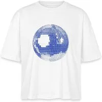 Spreadshirt T-Shirt Disco Ball – Retro Party Vibes Boxy Shirt Damen (1-tlg)