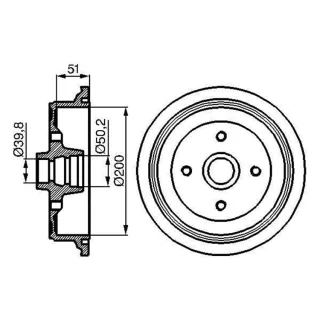 Bosch Bremstrommel Audi 80 90 Coupe