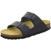 AFS-Schuhe 210050 Zweischnaller Pantolette für Damen mit Fußbett, bequeme Sandalen aus Leder