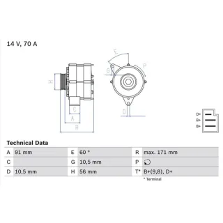 Bosch Lichtmaschine Mercedes 124 190 E-Klasse S-Klasse T1 T1/Tn