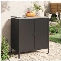casa.pro Mehrzweckschrank »Bolognano« Schrank 92x80x50 cm mit 2 Türen Schwarz, matt