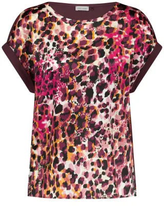 GERRY WEBER Collection - T-Shirt mit Muster beige/rot - Gr. - 36