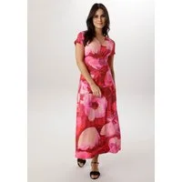 Aniston SELECTED Midikleid mit Smok-Details und fantasievollem Blütendruck