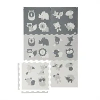 relaxdays Spielmatte Puzzlematte Tiere