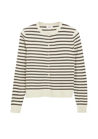 s.Oliver - Strickjacke braun/beige - Gr. - 40