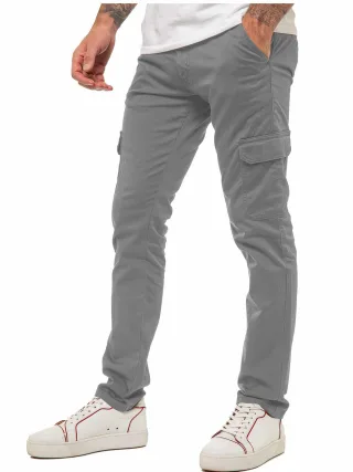 Enzo Herren Cargo Combat Chinos