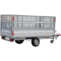 STEMA PKW-Anhänger BASIC SH 1300-25-13, max. 905 kg, inkl. Gitteraufsatz und Flachplane