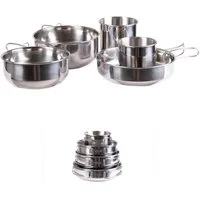 Mil-Tec Topf-Set KOCH-SET ST/STEEL 5-TLG., Edelstahl (Set, 5-tlg)