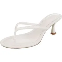 Ital-Design Damen Zehentrenner Sandale mit Absatz elegant Zehentrenner (91895524) Pfennig-/Stilettoabsatz Sandalen & Sandaletten in Weiß