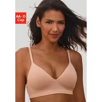 LASCANA Push-up-BH COMFY BRA ohne Bügel aus Baumwolle mit Struktur, bequemer BH