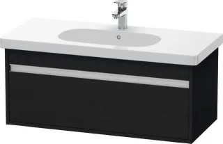 Duravit Ketho Waschtischunterbau wandhängend Eiche Schwarz Matt 1000x455x410 mm - KT666801616 KT666801616