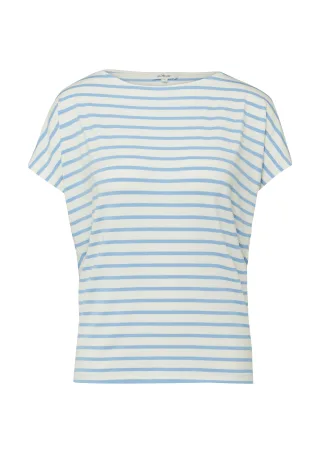 s.Oliver - T-Shirt blau/creme - Gr. - 40