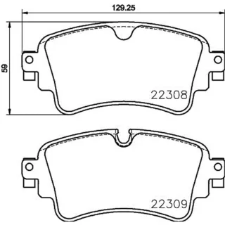 Hella Bremsbel?ge hinten Audi A4 A5 A6 A7 A8 Q5 Q7 VW Touareg 8DB355024-791
