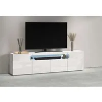 OTTO home Lowboard REAL,Lowboard,TV-Kommode,TV-Möbel,TV-Bank (1 St), Mit 4 Türen, davon 2 abgerundet, die ein ovales offenes Fach bilden
