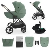 Kinderkraft Kombi-Kinderwagen PRIME 3 3in1, (Set), inkl. Babyschale MINK