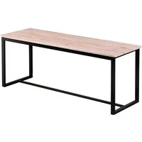 Spetebo Sitzbank Sitzbank mit Metall Gestell - 120 x 35 cm (Packung, 1-St., 1), Esszimmer Bank mit modernem Holzfurnier
