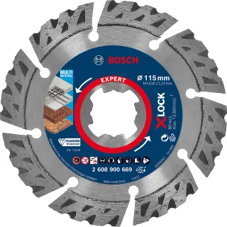 Bosch EXPERT MultiMaterial X-LOCK Diamanttrennscheiben, für kleine Winkelschleifer - 2608900669
