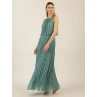 Apart Abendkleid mit lose fallendem Sonnenplissee Part bis zur Taille