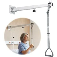 QUBEBU Bett - Aufstehhilfe Bett Bettgalgen Bettaufrichter Wandhängend Aufstehhilfe Einstellbar, belastbar bis 90 kg, für ältere & behinderte Menschen, Krankenhäuser, Pflegeheime