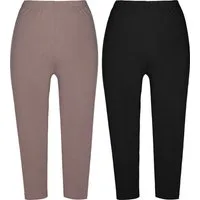 Erwin Müller Jogginghose Damen-Capri-Leggings 2er-Pack Uni