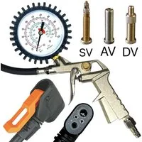 Fantic26 Fahrradpumpe Reifenfüller Luftpistole mit SKS Auto / SV Ventil Manometer pumpe