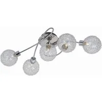 Lindby Deckenleuchten Ticino, Metall, Chrom IP20, 5 x 3 W LED
