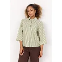soyaconcept Hemdbluse SC-ROSETTE 4 aus Baumwolle, normale Länge, gerader Abschluss, mit Brusttasche
