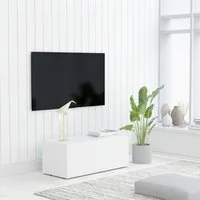 furnicato TV-Schrank Weiß 80x34x30 cm Holzwerkstoff (1-St) Lowboard mit 3 Schubladen als Stauraum für DVDs und Zeitschriften