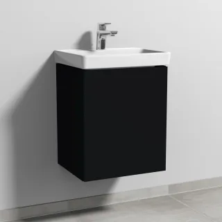 Sanipa 3way Waschtischunterbau zu Villeroy & Boch Avento Waschtisch mit 1 Tür, Schwarz-Matt SF61908