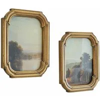 Mirabeau Wanddekoobjekt Bild 2er Set Fleuroix antikgold
