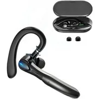 ibettertec Headset Bluetooth,In-Ear-Kopfhörer,Freisprech Headset,Dual Mikrofon wireless In-Ear-Kopfhörer (für iPhone/Android/Laptop, Ohrhörer für Autofahren/Business/Büro, mit 400mAh-Ladeetui, Geräuschunterdrückung und Doppelmikrofon,LED Ladebox,schw