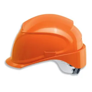 uvex airwing B-S-WR Schutzhelm mit Lüftung- mit Drehradsystem - gekürztem Schirm orange 52 cm - 61 cm - 9762231