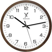 Holzwerk Wanduhr Designer Loft Holz Quarz Wand Uhr (Nahezu lautloses Uhrwerk, analog, 30 cm)